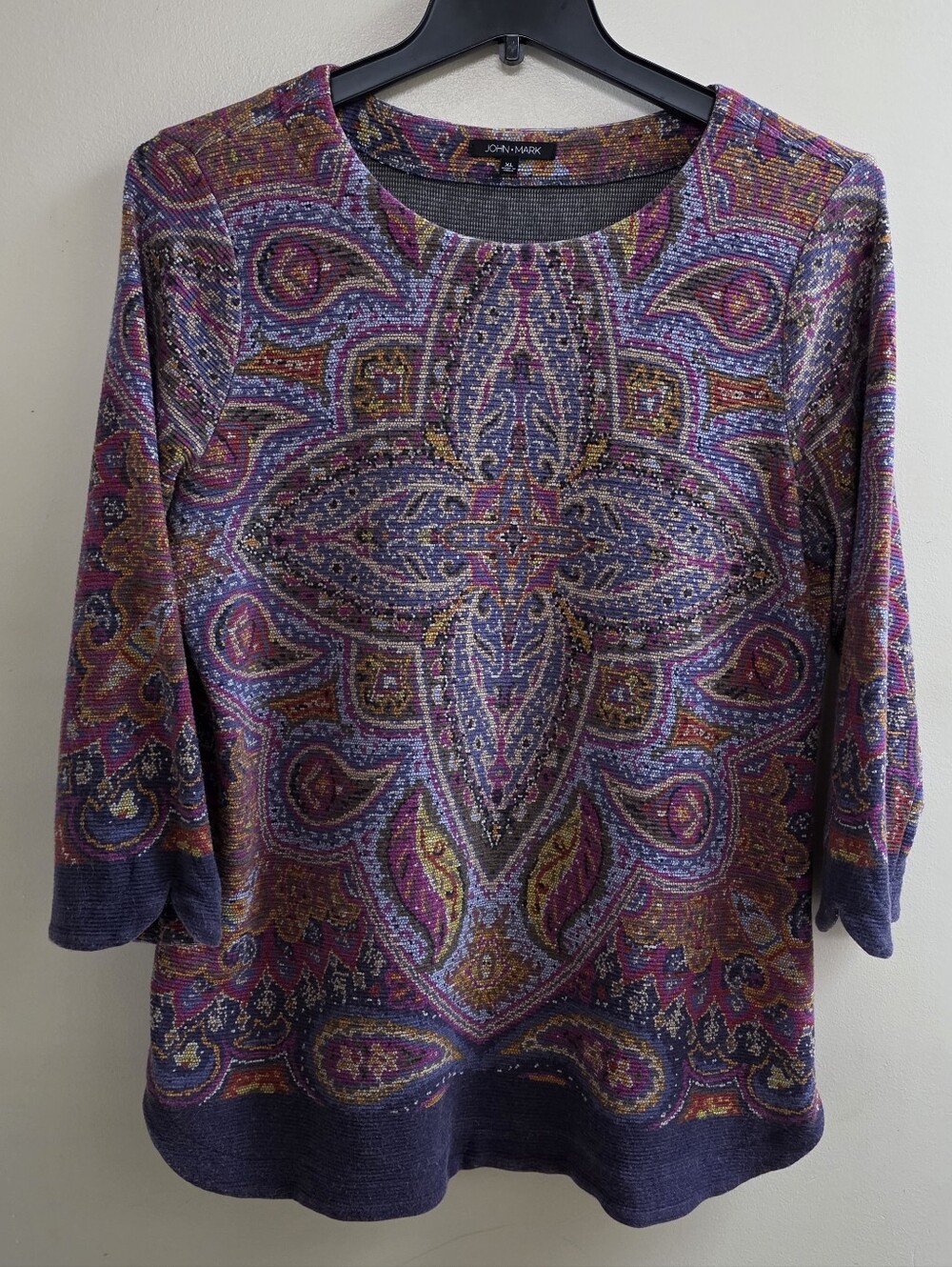 John Mark Colorful Mosaic Top XL